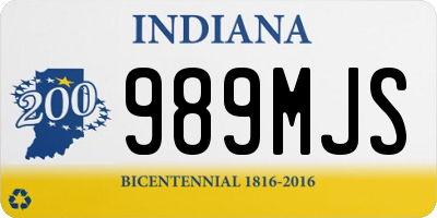 IN license plate 989MJS