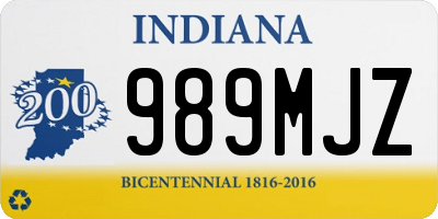 IN license plate 989MJZ