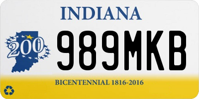 IN license plate 989MKB