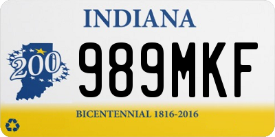 IN license plate 989MKF