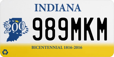 IN license plate 989MKM