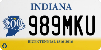 IN license plate 989MKU