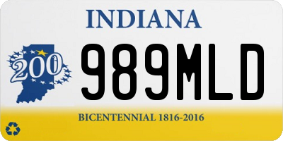 IN license plate 989MLD