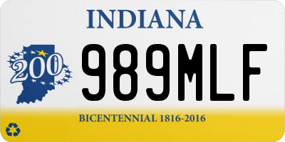 IN license plate 989MLF