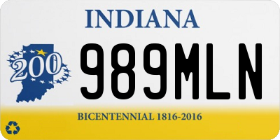 IN license plate 989MLN