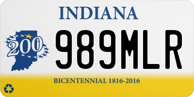 IN license plate 989MLR