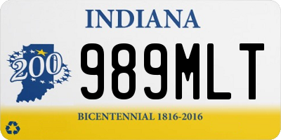 IN license plate 989MLT