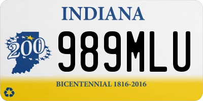 IN license plate 989MLU