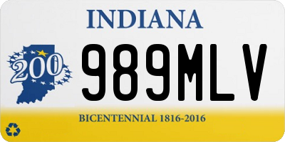 IN license plate 989MLV