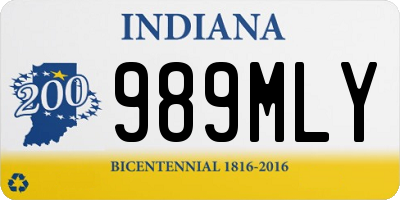 IN license plate 989MLY