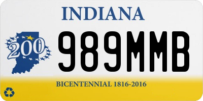 IN license plate 989MMB