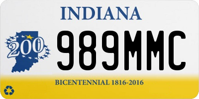 IN license plate 989MMC