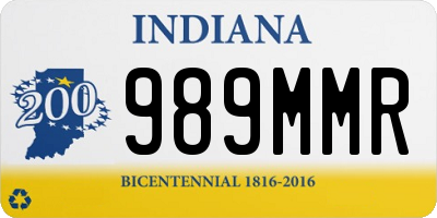 IN license plate 989MMR