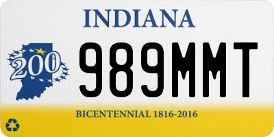 IN license plate 989MMT