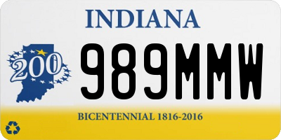 IN license plate 989MMW
