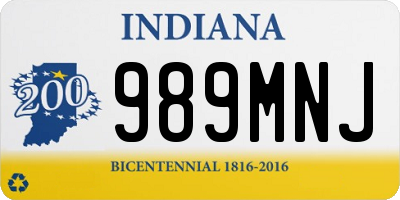 IN license plate 989MNJ