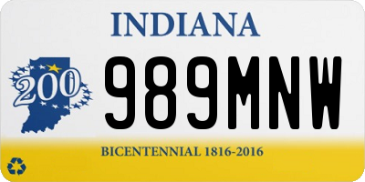 IN license plate 989MNW