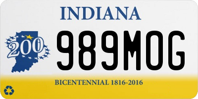 IN license plate 989MOG