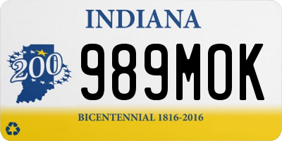 IN license plate 989MOK