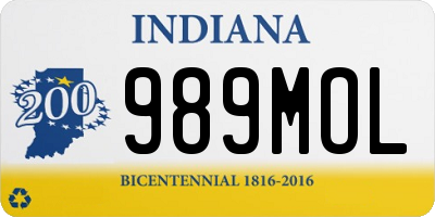 IN license plate 989MOL