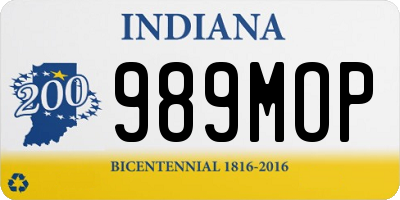 IN license plate 989MOP