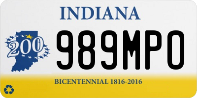 IN license plate 989MPO