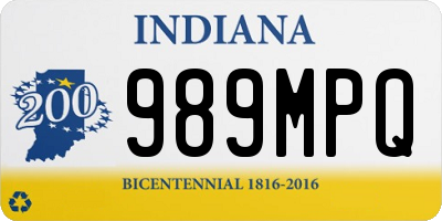 IN license plate 989MPQ