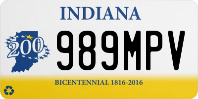 IN license plate 989MPV