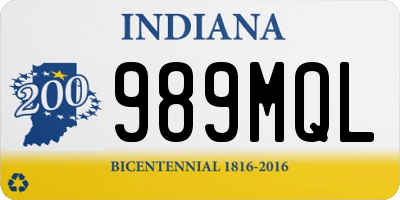 IN license plate 989MQL