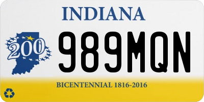 IN license plate 989MQN