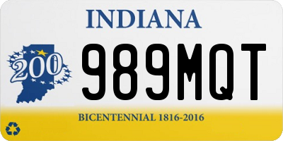 IN license plate 989MQT