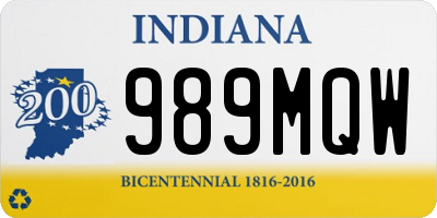 IN license plate 989MQW