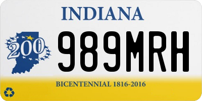 IN license plate 989MRH