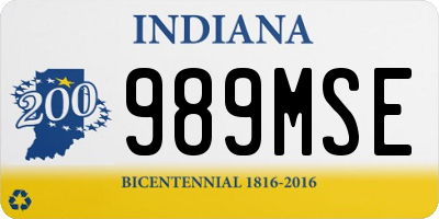 IN license plate 989MSE