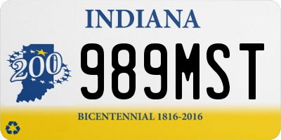 IN license plate 989MST