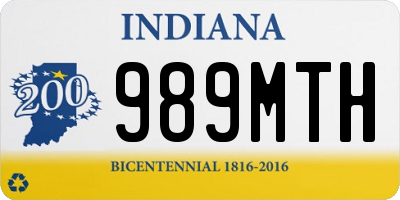 IN license plate 989MTH