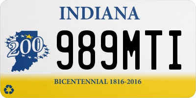 IN license plate 989MTI