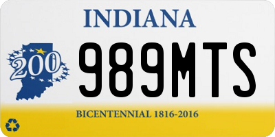 IN license plate 989MTS