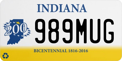 IN license plate 989MUG