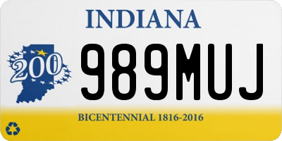 IN license plate 989MUJ