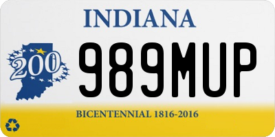 IN license plate 989MUP