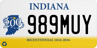 IN license plate 989MUY