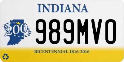 IN license plate 989MVO