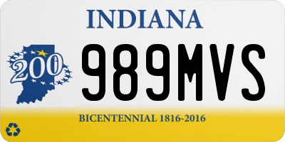 IN license plate 989MVS