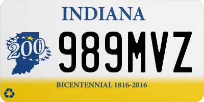 IN license plate 989MVZ