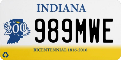 IN license plate 989MWE