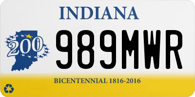 IN license plate 989MWR