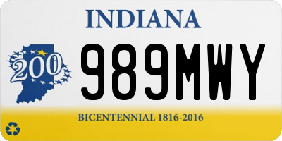 IN license plate 989MWY