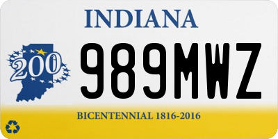 IN license plate 989MWZ