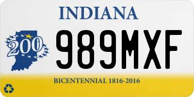 IN license plate 989MXF